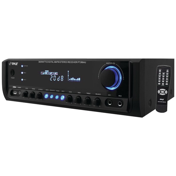 Pyle Home Digital 300W Home Stereo Receiver System PT390AU